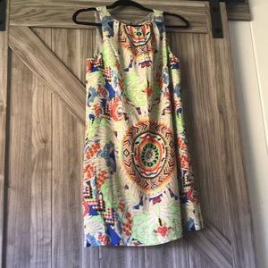Mara Hoffman tribals print mid dress EUC size s